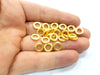 10 Gold Spacer Gold Plated Metal Beads  (10 mm)  G10019