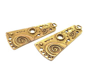 2 Antique Bronze Plated Pendant (53x22mm) G10059