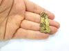 2 Antique Bronze Plated Pendant (45x20mm) G14398