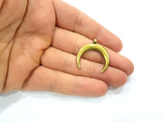 2 Crescent Charm Antique Bronze Charm Antique Bronze Plated Charms (28mm) G10067