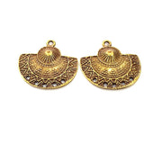 2 Antique Bronze Charm Antique Bronze Plated Charms (30mm) G10068