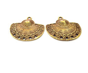 2 Antique Bronze Charm Antique Bronze Plated Charms (30mm) G10068