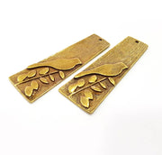 2 Bird Charm Antique Bronze Charm Antique Bronze Plated Charms (65x22mm) G13619