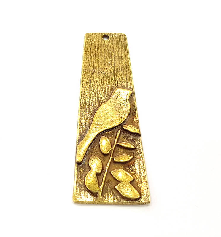 2 Bird Charm Antique Bronze Charm Antique Bronze Plated Charms (65x22mm) G13619