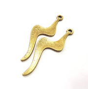 2 Antique Bronze Charm Antique Bronze Plated Charms (72x24mm) G10073