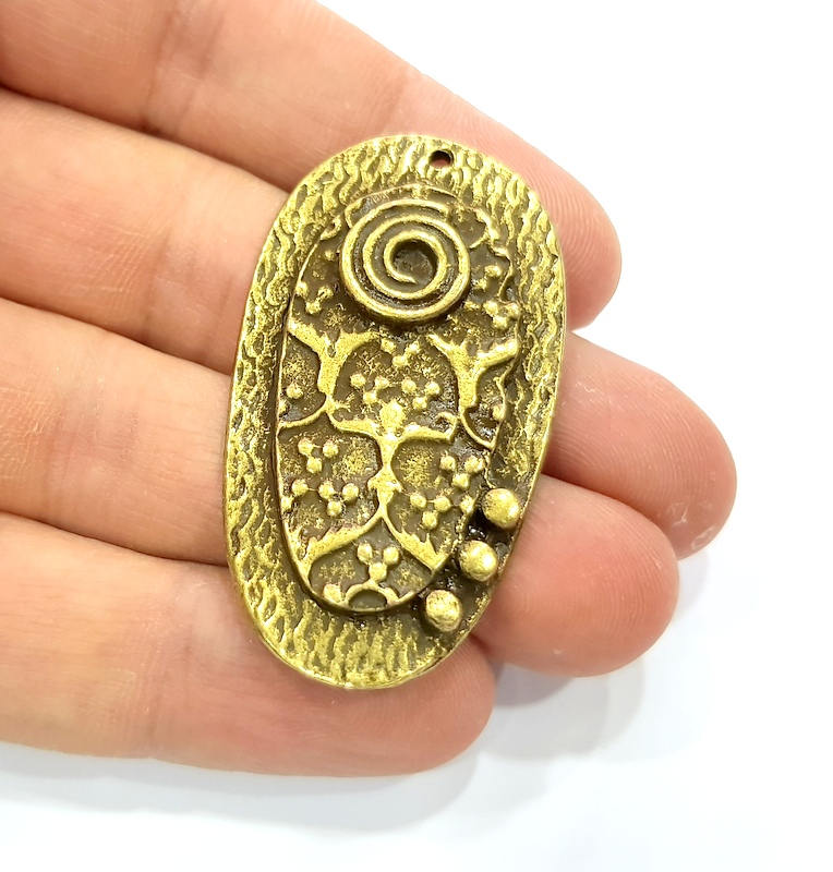 Antique Bronze Charm Antique Bronze Plated Charms (52x28mm) G10074