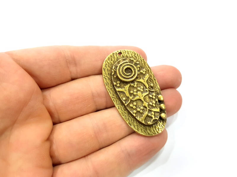 Antique Bronze Charm Antique Bronze Plated Charms (52x28mm) G10074