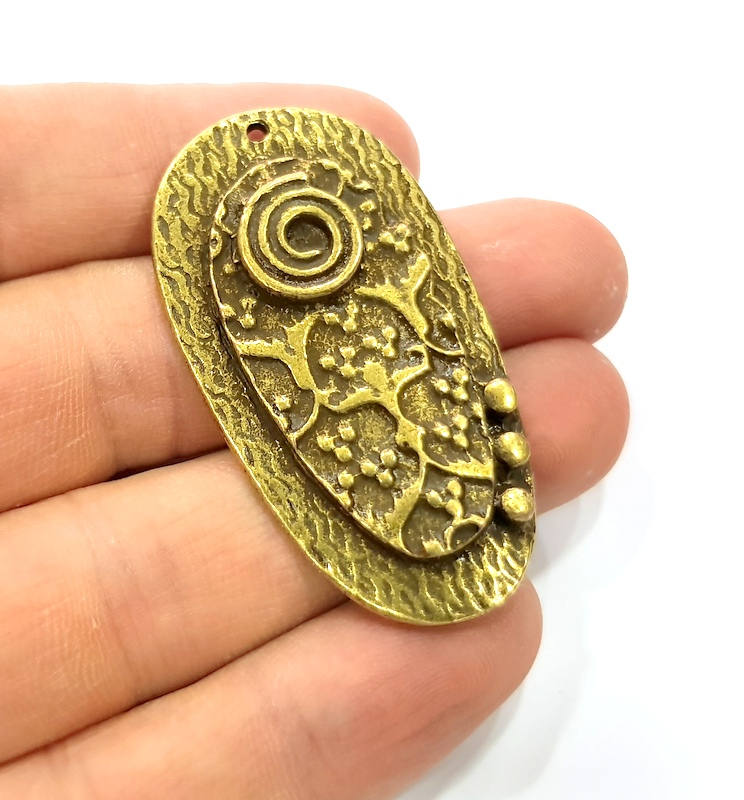 Antique Bronze Charm Antique Bronze Plated Charms (52x28mm) G10074