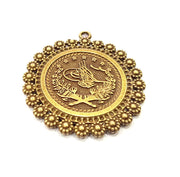 Antique Bronze Ottoman Signature Charm Antique Bronze Plated Charms (44mm) G10075