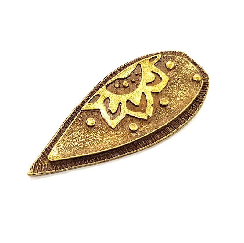 Antique Bronze Charm Antique Bronze Plated Charms (60x26mm) G10078