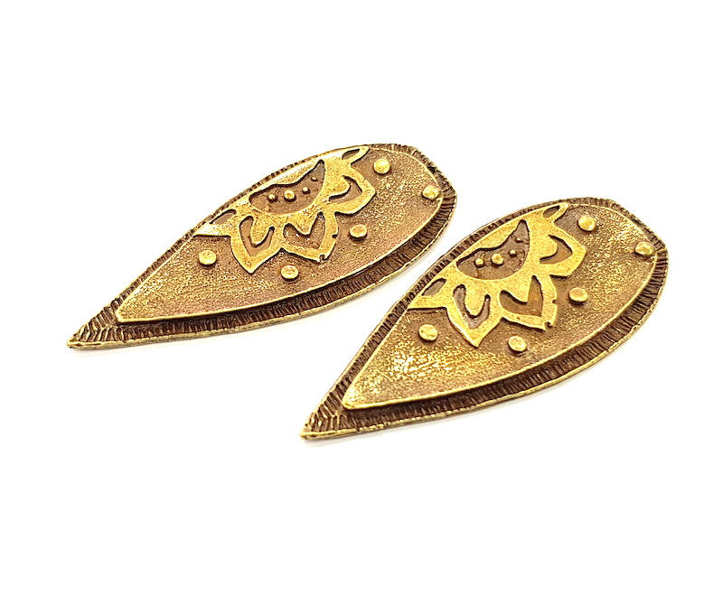 Antique Bronze Charm Antique Bronze Plated Charms (60x26mm) G10078