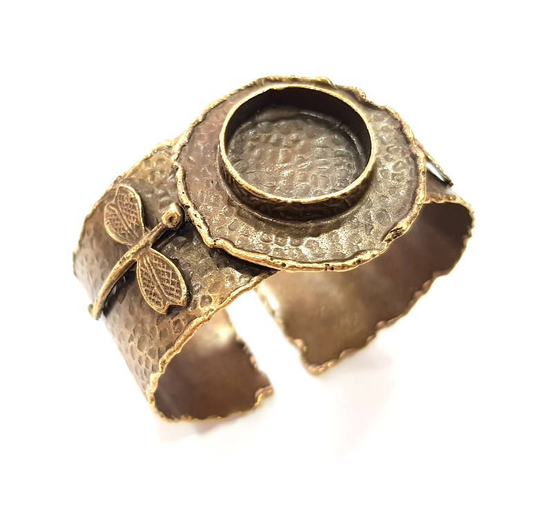 Bangle Blanks Antique Bronze Bracelet Blanks Cuff Blanks Adjustable Bracelet Blank Antique Bronze Plated Brass (20mm Blanks) G10081