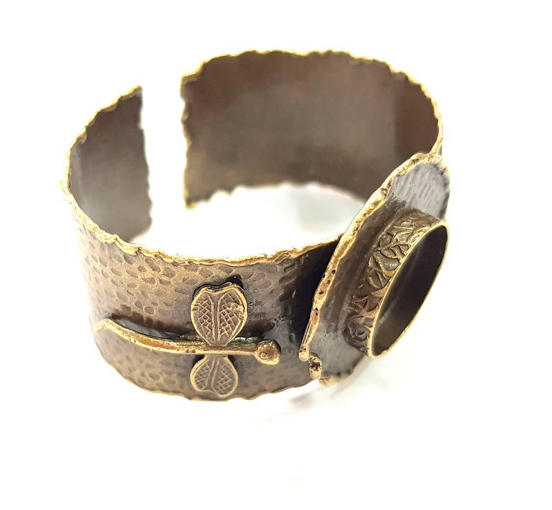 Bangle Blanks Antique Bronze Bracelet Blanks Cuff Blanks Adjustable Bracelet Blank Antique Bronze Plated Brass (20mm Blanks) G10081