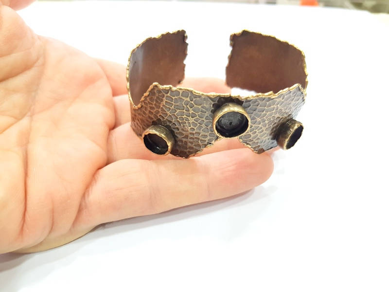Bangle Blanks Antique Bronze Bracelet Blanks Cuff Blanks Adjustable Bracelet Blank Antique Bronze Plated Brass (10mm Blanks) G10083