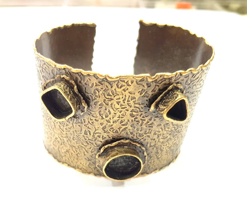 Bangle Blanks Antique Bronze Bracelet Blanks Cuff Blanks Adjustable Bracelet Blank Antique Bronze Plated Brass  G10085