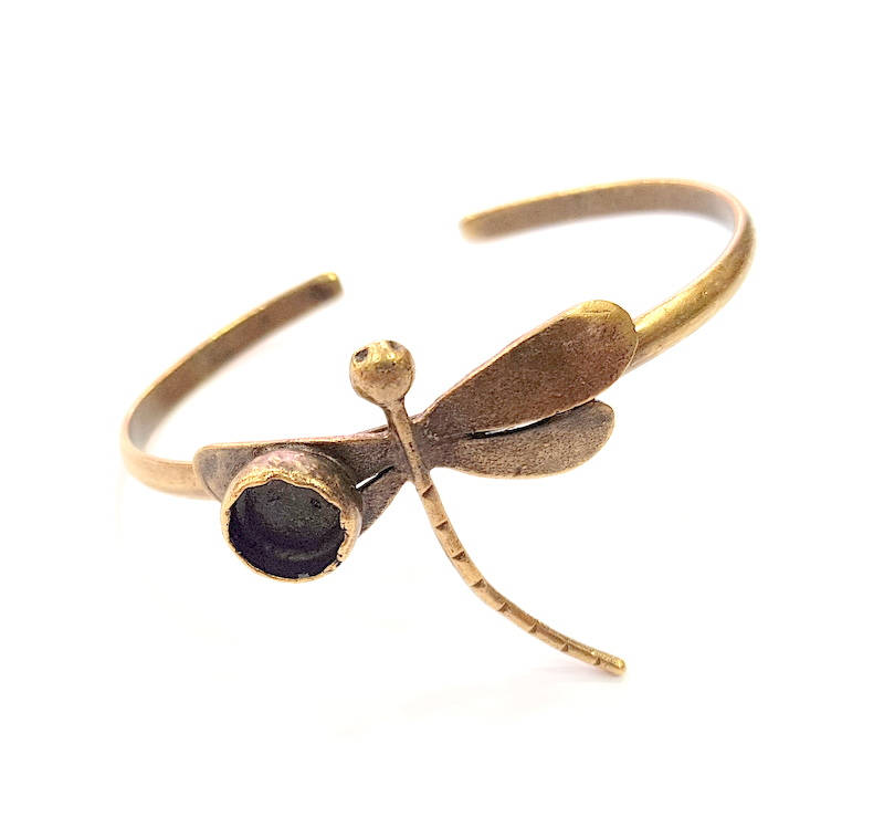Bangle Blanks Antique Bronze Bracelet Blanks Cuff Blanks Adjustable Bracelet Blank Antique Bronze Plated Brass (10mm Blanks) G10086