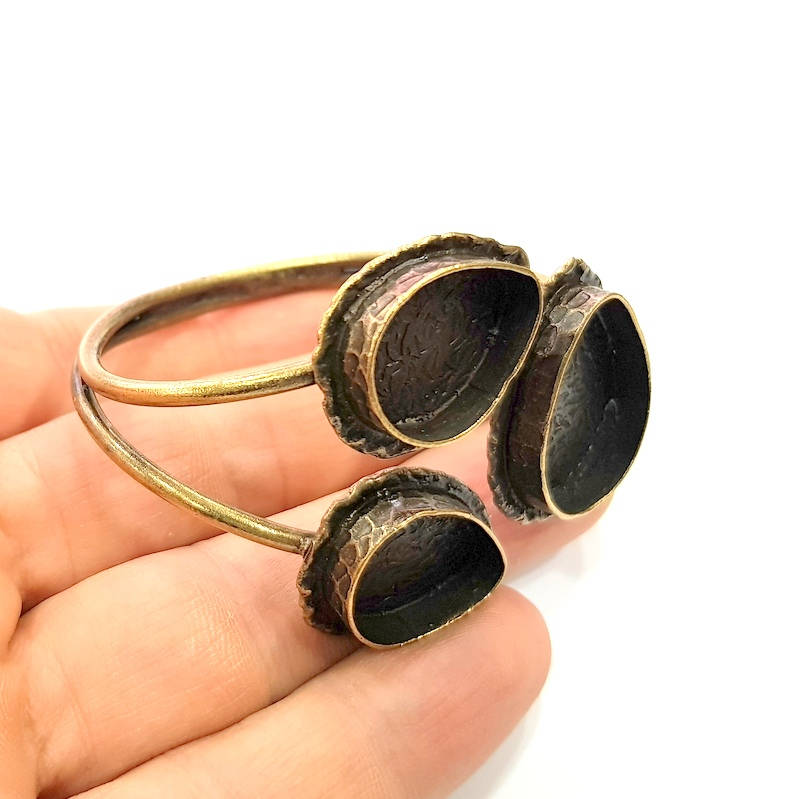Bangle Blanks Antique Bronze Bracelet Blanks Cuff Blanks Adjustable Bracelet Blank Antique Bronze Plated Brass G10089