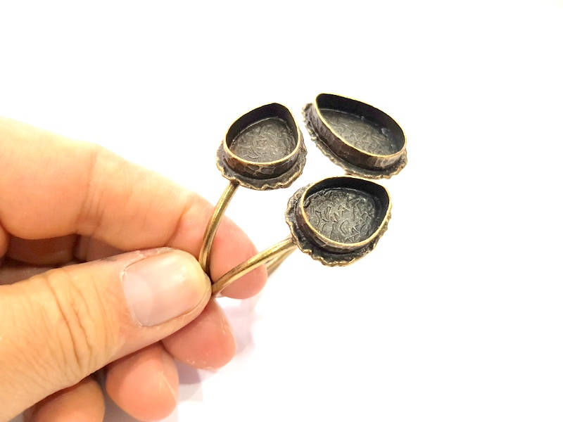 Bangle Blanks Antique Bronze Bracelet Blanks Cuff Blanks Adjustable Bracelet Blank Antique Bronze Plated Brass G10089