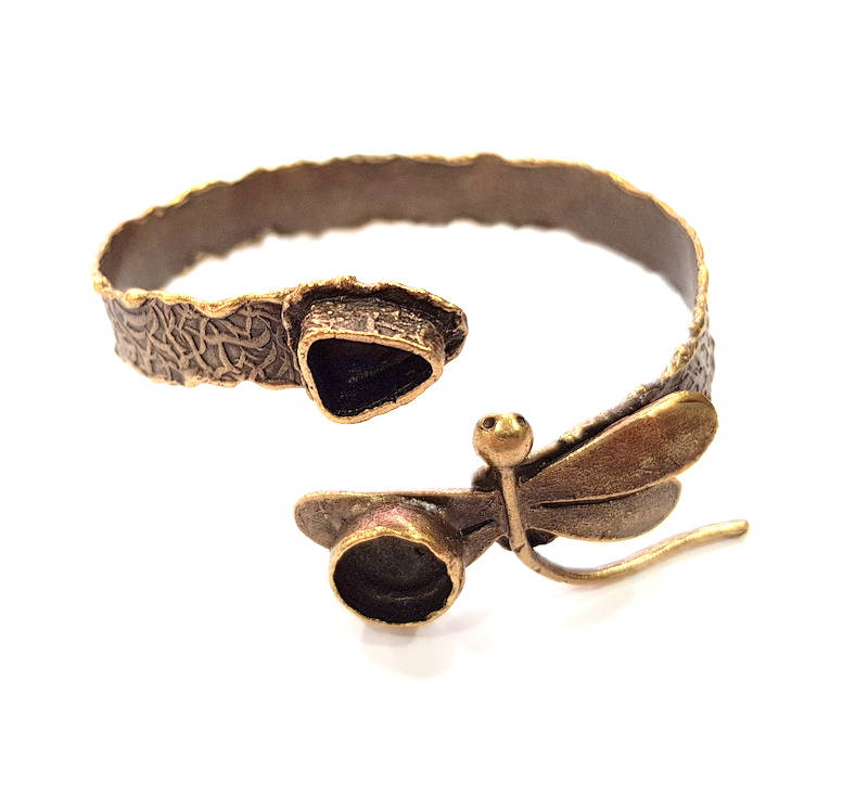 Bangle Blanks Antique Bronze Bracelet Blanks Cuff Blanks Adjustable Bracelet Blank Antique Bronze Plated Brass (10mm,9x7mm Blanks) G10097