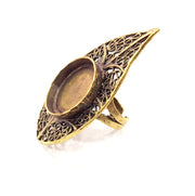Antique Bronze Ring Blank inlay Ring Blank Mosaic Bezel Base Settings Cabochon Mountings (20mm Blank ) Antique Bronze Plated Brass G10128