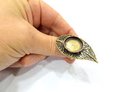 Antique Bronze Ring Blank inlay Ring Blank Mosaic Bezel Base Settings Cabochon Mountings (20mm Blank ) Antique Bronze Plated Brass G10128