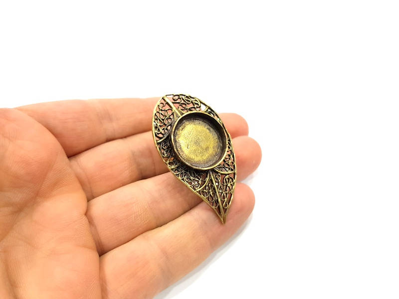 Antique Bronze Ring Blank inlay Ring Blank Mosaic Bezel Base Settings Cabochon Mountings (20mm Blank ) Antique Bronze Plated Brass G10128