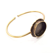 Bangle Blanks Antique Bronze Bracelet Blanks Cuff Blanks Adjustable Bracelet Blank Antique Bronze Plated Brass (20mm Blanks) G10130