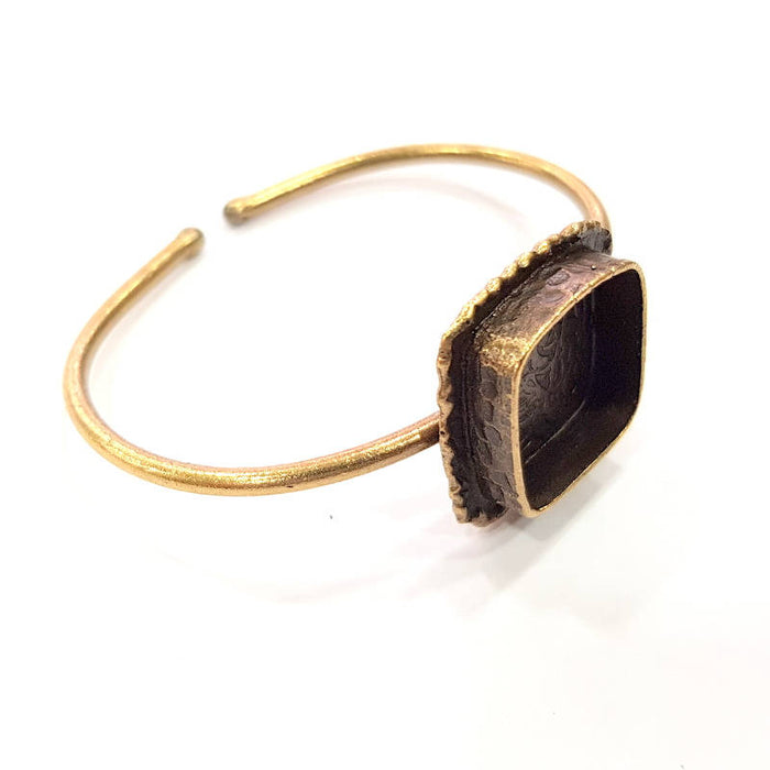 Bangle Blanks Antique Bronze Bracelet Blanks Cuff Blanks Adjustable Bracelet Blank Antique Bronze Plated Brass (18x18mm Blanks) G10133