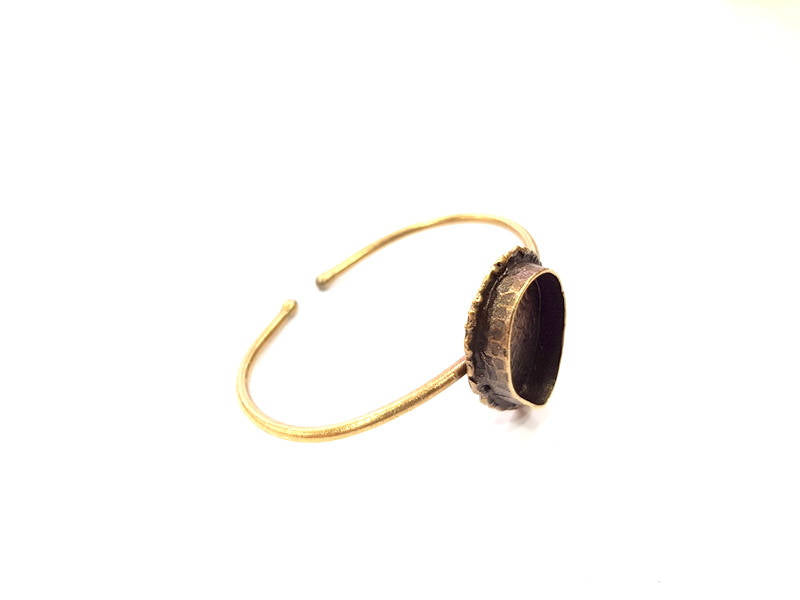 Bangle Blanks Antique Bronze Bracelet Blanks Cuff Blanks Adjustable Bracelet Blank Antique Bronze Plated Brass (24x17mm Blanks) G10134