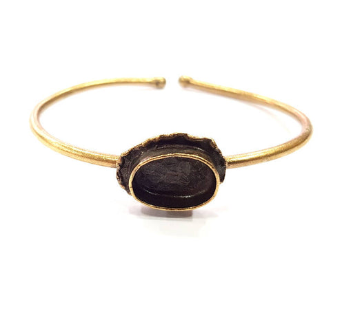 Bangle Blanks Antique Bronze Bracelet Blanks Cuff Blanks Adjustable Bracelet Blank Antique Bronze Plated Brass (14x10mm Blanks) G10135