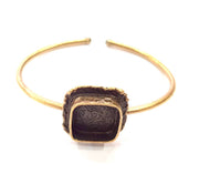 Bangle Blanks Antique Bronze Bracelet Blanks Cuff Blanks Adjustable Bracelet Blank Antique Bronze Plated Brass (15x15mm Blanks) G10136