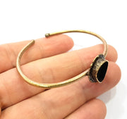 Bangle Blanks Antique Bronze Bracelet Blanks Cuff Blanks Adjustable Bracelet Blank Antique Bronze Plated Brass (14x10mm Blanks) G10138