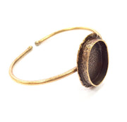 Bangle Blanks Antique Bronze Bracelet Blanks Cuff Blanks Adjustable Bracelet Blank Antique Bronze Plated Brass (24x17mm Blanks) G10139