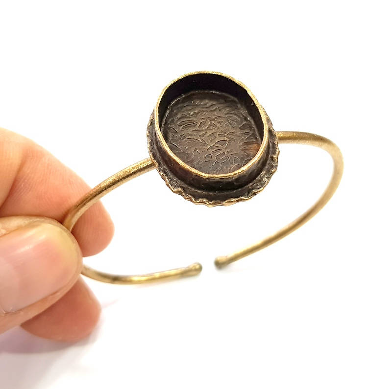 Bangle Blanks Antique Bronze Bracelet Blanks Cuff Blanks Adjustable Bracelet Blank Antique Bronze Plated Brass (24x17mm Blanks) G10139