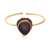 Bangle Blanks Antique Bronze Bracelet Blanks Cuff Blanks Adjustable Bracelet Blank Antique Bronze Plated Brass (20x15mm Blanks) G10143