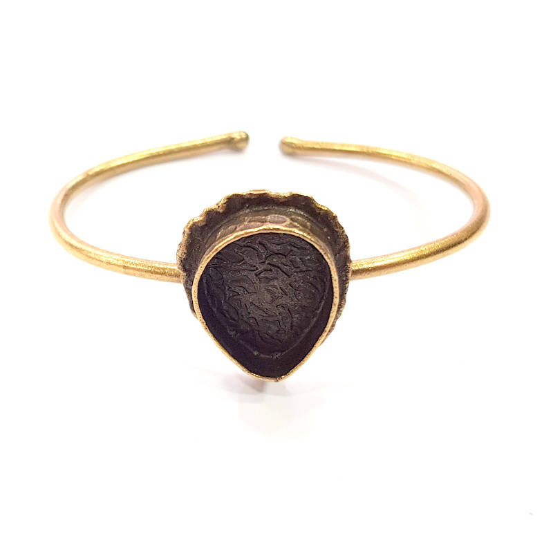Bangle Blanks Antique Bronze Bracelet Blanks Cuff Blanks Adjustable Bracelet Blank Antique Bronze Plated Brass (20x15mm Blanks) G10143