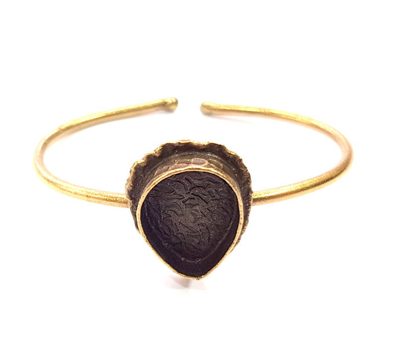 Bangle Blanks Antique Bronze Bracelet Blanks Cuff Blanks Adjustable Bracelet Blank Antique Bronze Plated Brass (20x15mm Blanks) G10143