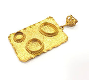 Raw Brass Pendant Blank Mosaic Base Blank inlay Blank Necklace Blank Resin Blank Mountings Cabochon Bezel Base   G10145