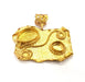 Raw Brass Pendant Blank Mosaic Base Blank inlay Blank Necklace Blank Resin Blank Mountings Cabochon Bezel Base   G10146