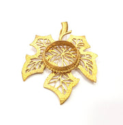 Raw Brass Pendant Blank Mosaic Base Blank inlay Blank Necklace Blank Resin Blank Mountings Cabochon Bezel Base  (20mm blank) G10151