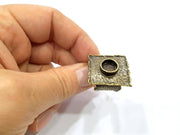 Antique Bronze Ring Blank Ring Setting inlay Blank Mosaic Bezel Base Cabochon Mountings (10mm Blank ) Antique Bronze Plated Brass G10156