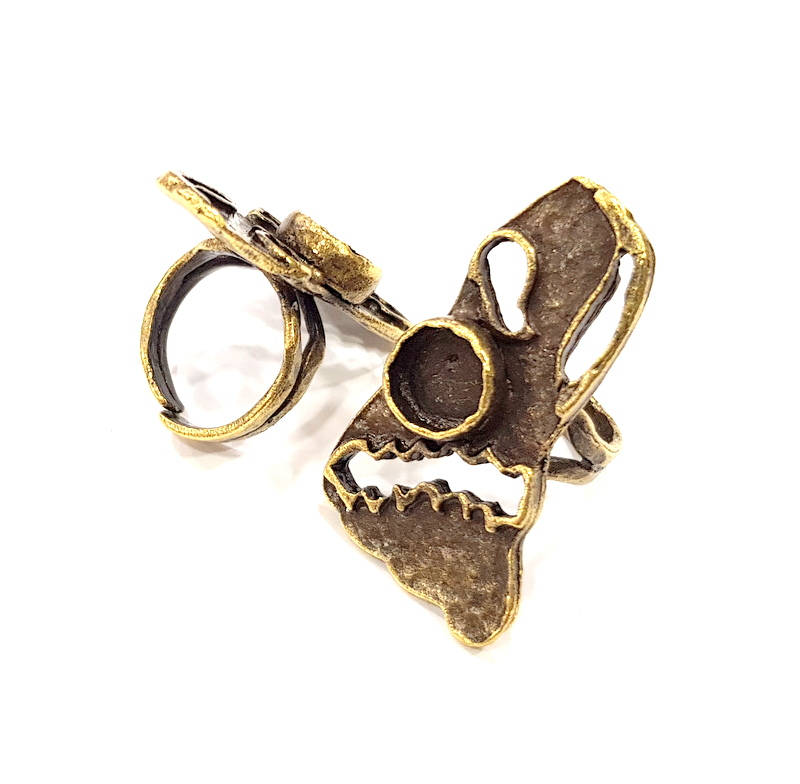 Antique Bronze Ring Blank Ring Setting inlay Blank Mosaic Bezel Base Cabochon Mountings (10mm Blank ) Antique Bronze Plated Brass G10159