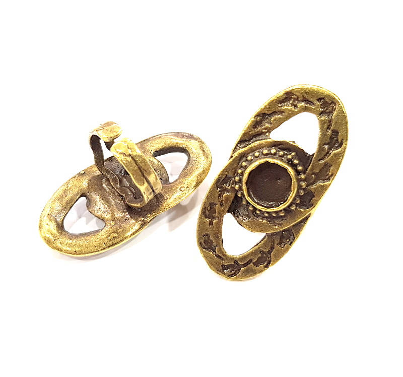Antique Bronze Ring Blank Ring Setting inlay Blank Mosaic Bezel Base Cabochon Mountings (10mm Blank ) Antique Bronze Plated Brass G10161