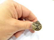 Antique Bronze Ring Blank Ring Setting inlay Blank Mosaic Bezel Base Cabochon Mountings (6mm Blank ) Antique Bronze Plated Brass G10162