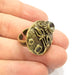 Antique Bronze Ring Blank Ring Setting inlay Blank Mosaic Bezel Base Cabochon Mountings (6mm Blank ) Antique Bronze Plated Brass G10162