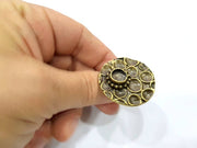 Antique Bronze Ring Blank Ring Setting inlay Blank Mosaic Bezel Base Cabochon Mountings (10mm Blank ) Antique Bronze Plated Brass G10168