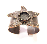 Sea Star Bracelet Blanks Bangle Blanks Cuff Blanks Adjustable Hammered Bracelet Blank Antique Copper Plated Brass (20mm Blanks ) G9238
