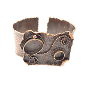 Copper Bracelet Blanks Bangle Blanks Cuff Blanks Adjustable Hammered Bracelet Blank Antique Copper Plated Brass (18x13mm 10mm Blanks ) G9239