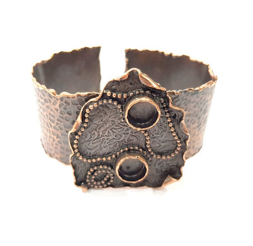 Copper Bracelet Blanks Bangle Blanks Cuff Blanks Adjustable Hammered Bracelet Blank Antique Copper Plated Brass (10mm Blanks ) G9241