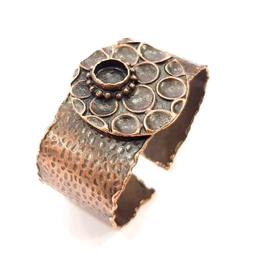 Copper Bracelet Blanks Bangle Blanks Cuff Blanks Adjustable Hammered Bracelet Blank Antique Copper Plated Brass (10mm Blanks ) G9242